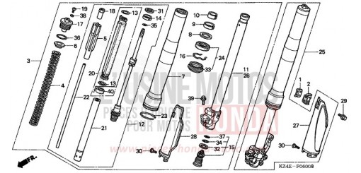 GABEL, VORNE CR125R1 de 2001
